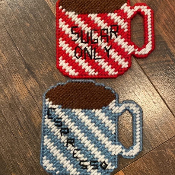 Handmade Coffee coasters and holder - Picture 5 of 8